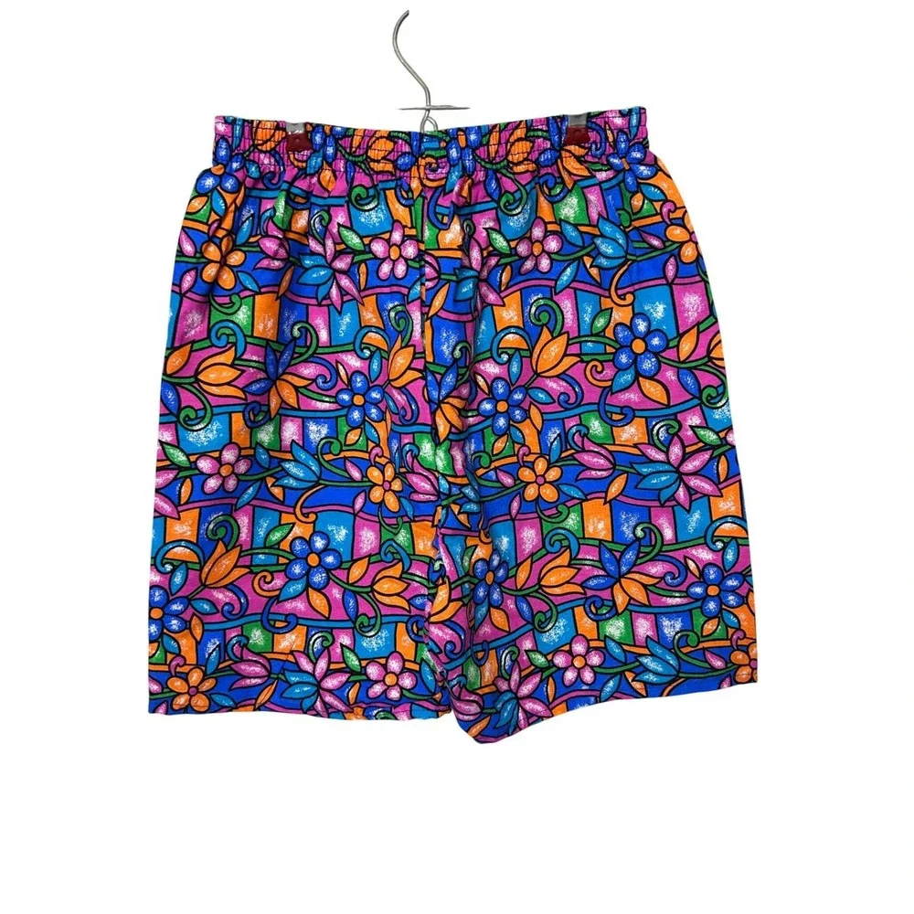Vintage Special Effects 90s Geometric‎ Bold Bright Shorts Colorful Medium